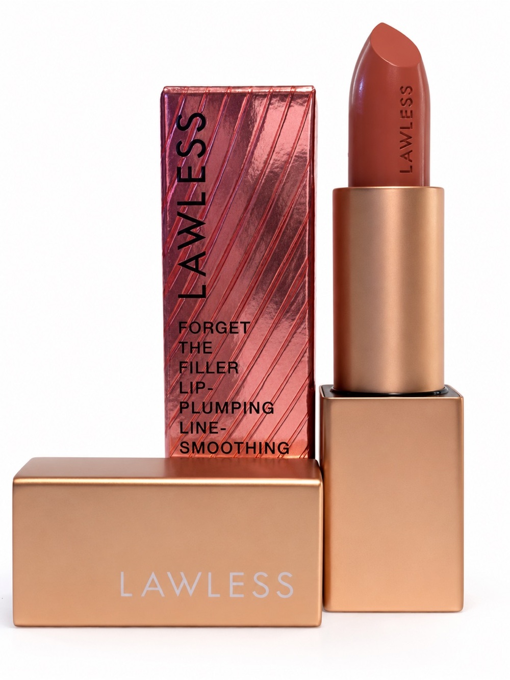 LAWLESS Forget The Filler Lip-Plumping Line-Smoothing Lipstick — Tropic - NEW